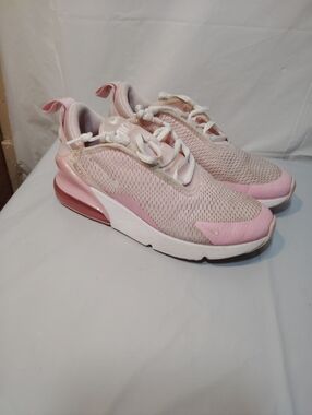 Nike Air Max 270 GS Pink Foam White Shoes Sneakers Youth Size 3Y